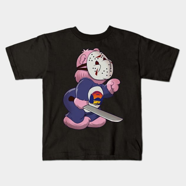 Jason Scare Bear Kids T-Shirt by blackdrawsstuff